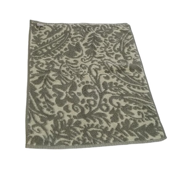 Vintage World Market Hand Towel 17" x 25" Sculpted 70s Avocado Green MCM - Picture 14 of 15